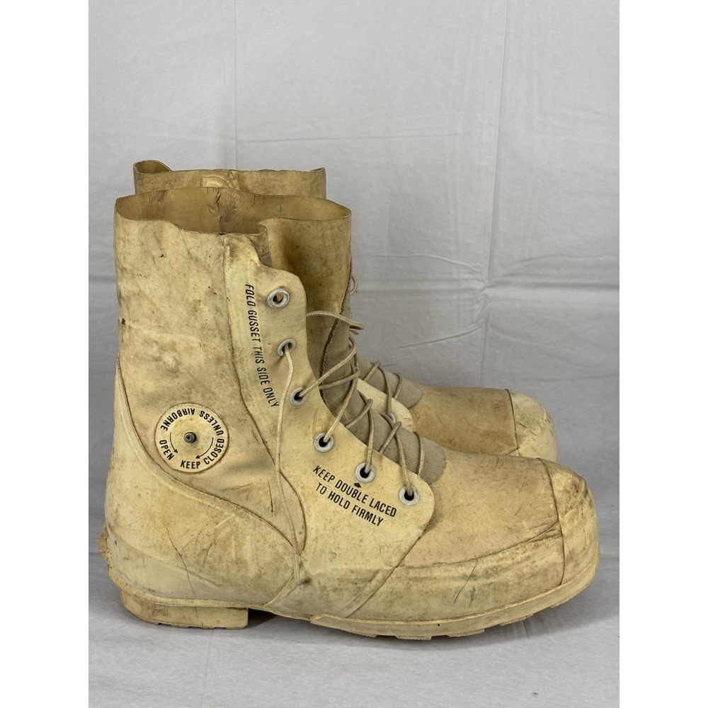 US Military Bunny Boots Mens Beige Extreme Cold Weather Outdoors 12 R Vintage